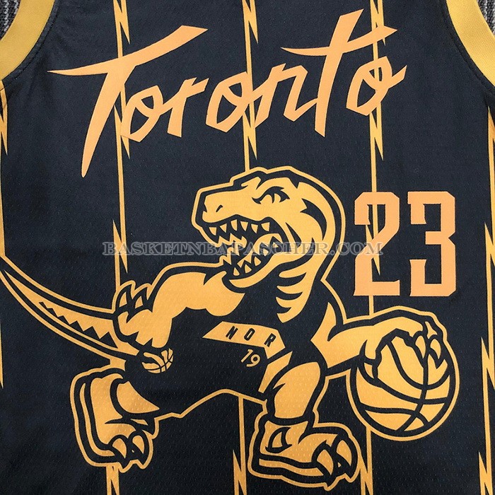 Maillot Tornto Raptors Fred Vanvleet NO 23 Ville 2021-22 Noir